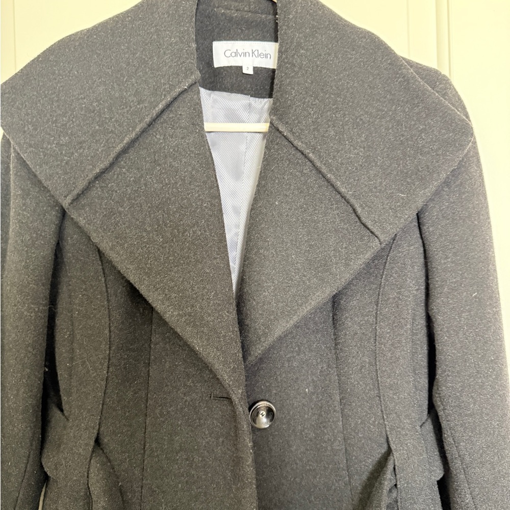 Calvin Klein Women's Charcoal Trench Coat